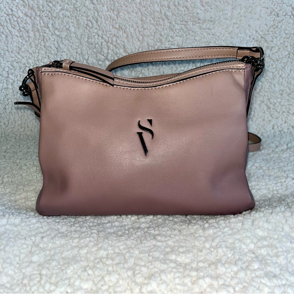 Simply Vera Vera Wang Pink Crossbody Bag with Silver Accents